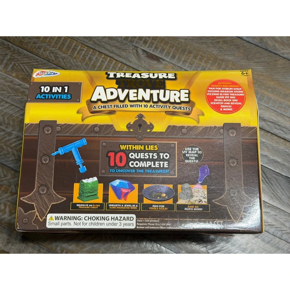 Grafix Treasure Trove Adventure Kids 10-in-1 Activity Kit Gold NIB 2-Pack